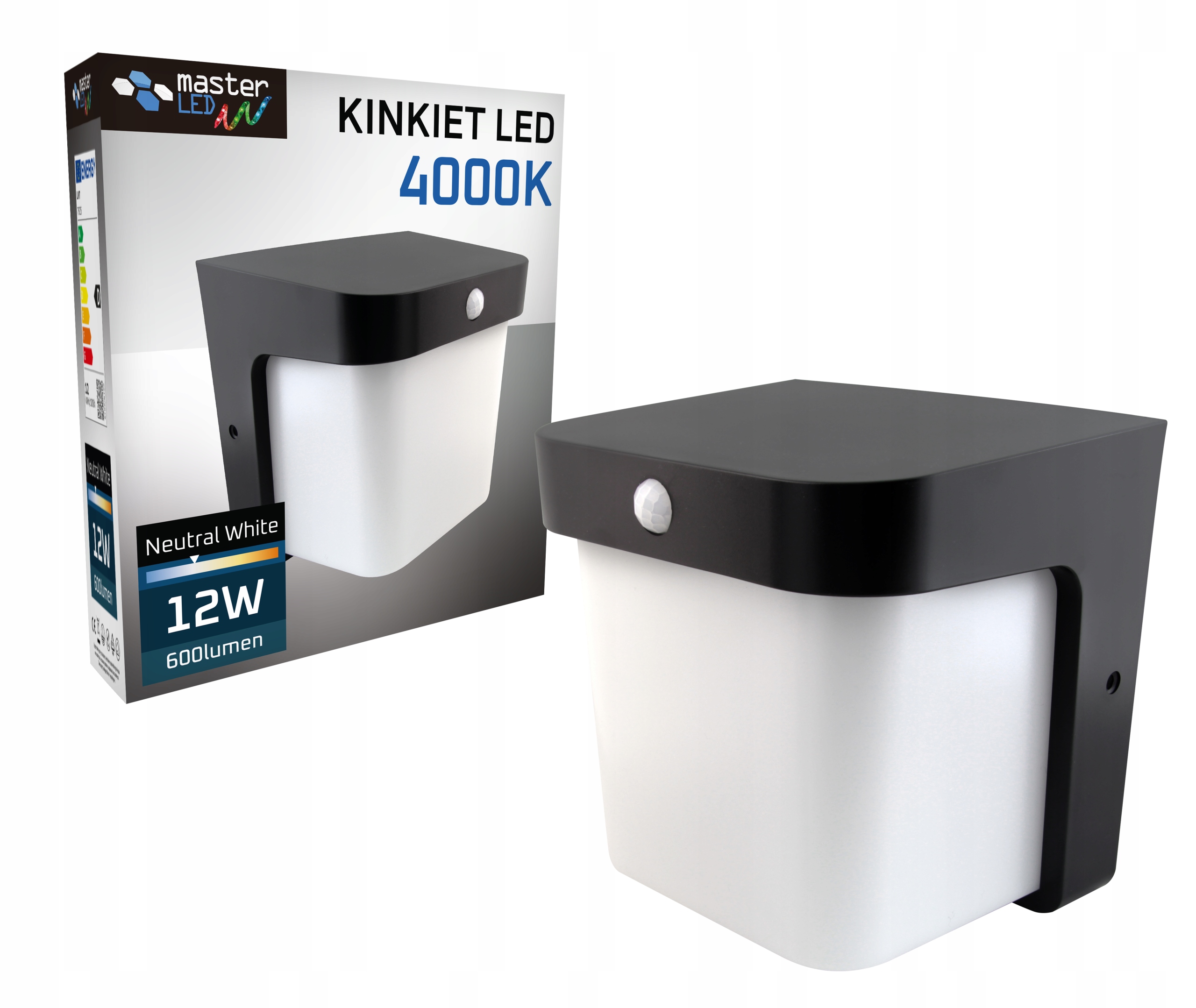 Led záhradné nástenné svietidlo biele, čierne, integrovaný LED zdroj 60W